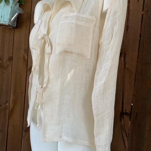 Vintage MANOLO Made in USA detachable-sleeve blouse. - Picture 3 of 15